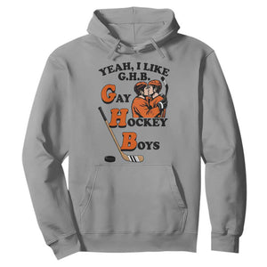 Yeah I Like GHB Gay Hockey Boys Hoodie LGBTQ Pride Hockey Fan TS02 Sport Gray Print Your Wear