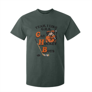 Yeah I Like GHB Gay Hockey Boys T Shirt For Kid LGBTQ Pride Hockey Fan TS02 Dark Forest Green Print Your Wear