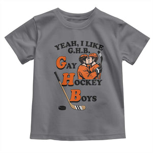 Yeah I Like GHB Gay Hockey Boys Toddler T Shirt LGBTQ Pride Hockey Fan TS02 Charcoal Print Your Wear