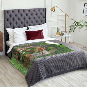 Happy St Patrick's Day Leprechaun Throw Blanket American Irish Flag TS02 Print Your Wear