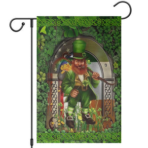 Happy St Patrick's Day Leprechaun Garden Flag American Irish Flag TS02 Irish Green Print Your Wear
