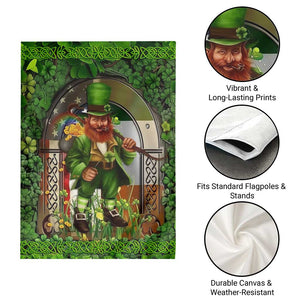 Happy St Patrick's Day Leprechaun Garden Flag American Irish Flag TS02 Print Your Wear