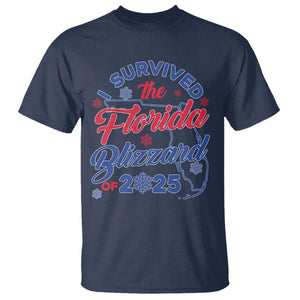I Survived The Florida Blizzard Of 2025 T Shirt TS02 Navy Print Your Wear