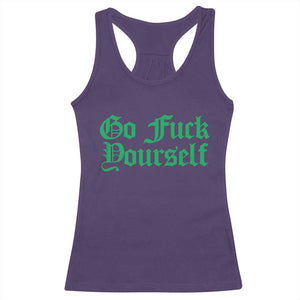 Fanone Officer Go F Yourself Racerback Tank Top Edgy Rebellious Attitude TS02 Purple Print Your Wear