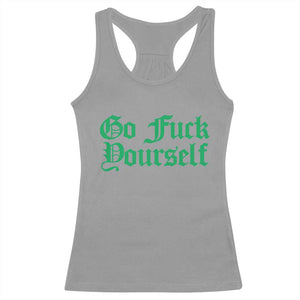 Fanone Officer Go F Yourself Racerback Tank Top Edgy Rebellious Attitude TS02 Sport Gray Print Your Wear