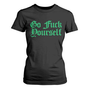 Fanone Officer Go F Yourself T Shirt For Women Edgy Rebellious Attitude TS02 Black Print Your Wear