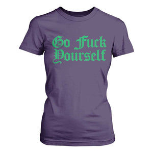 Fanone Officer Go F Yourself T Shirt For Women Edgy Rebellious Attitude TS02 Purple Print Your Wear