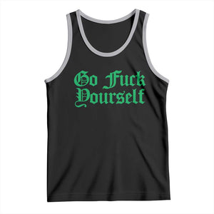 Fanone Officer Go F Yourself Tank Top Edgy Rebellious Attitude TS02 Black Athletic Heather Print Your Wear