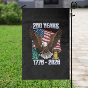 250 Years of Freedom 1776 2026 Patriotic Eagle Garden Flag 4th of July American Flag Liberty Bell Statue of Liberty TS02 Print Your Wear