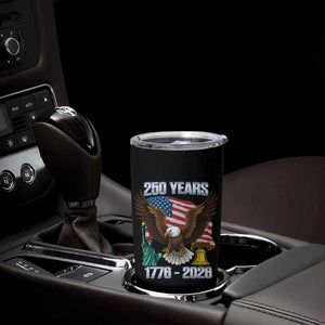 250 Years of Freedom 1776 2026 Patriotic Eagle Tumbler Cup 4th of July American Flag Liberty Bell Statue of Liberty TS02 Print Your Wear