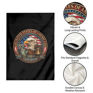 USA 250th Anniversary Emblem 1776 2026 Garden Flag Patriotic Seal with Bald Eagle Liberty Bell Statue of Liberty TS02 Print Your Wear