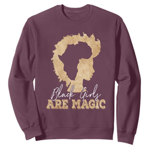 Black History Month Sweatshirt Black Girls Are Magic Melanin TS02 Maroon Printyourwear