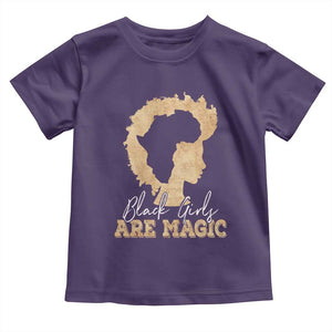 Black Girls Are Magic Toddler T Shirt Afro Melanin Pride TS02 Purple Print Your Wear