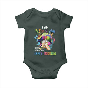 Black Queen Baby Onesie I Am Who I Am Your Approval Isn't Needed Colorful Butterflies TS02 Print Your Wear