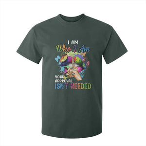 Black Queen T Shirt For Kid I Am Who I Am Your Approval Isn't Needed Colorful Butterflies TS02 Dark Forest Green Print Your Wear