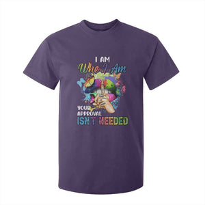 Black Queen T Shirt For Kid I Am Who I Am Your Approval Isn't Needed Colorful Butterflies TS02 Purple Print Your Wear