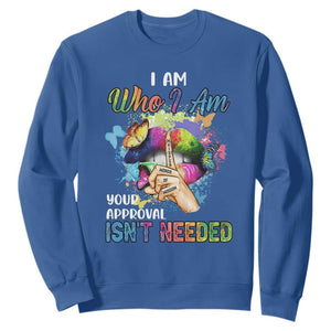 Black History Month Sweatshirt I Am Who I Am Your Approval Isn't Needed Afro Black Queen TS02 Royal Blue Printyourwear
