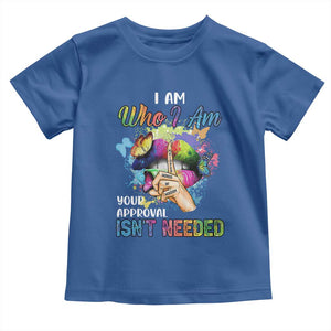 Black Queen Toddler T Shirt I Am Who I Am Your Approval Isn't Needed Colorful Butterflies TS02 Royal Blue Print Your Wear