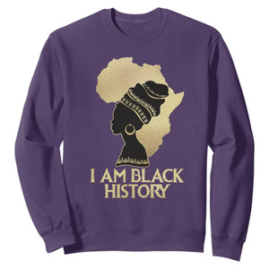 I Am Black History Month Sweatshirt African American For Womens Girls TS02 Purple Printyourwear