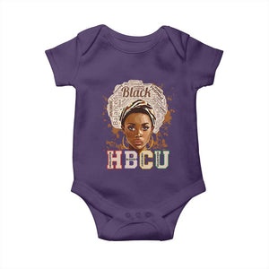 Black Educated HBCU Baby Onesie Headstrong Blessed Confident Undaunted TS02 Purple Print Your Wear