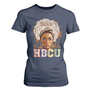 Black Educated HBCU T Shirt For Women Headstrong Blessed Confident Undaunted TS02 Navy Print Your Wear