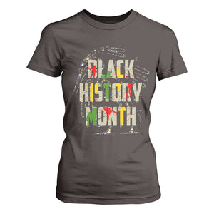 Black History Month T Shirt For Women African American Pride TS02 Dark Chocolate Print Your Wear