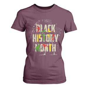 Black History Month T Shirt For Women African American Pride TS02 Maroon Print Your Wear