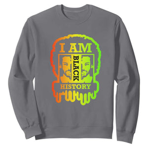I Am Black History Sweatshirt Black Dope African American Mens TS02 Charcoal Printyourwear