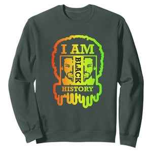 I Am Black History Sweatshirt Black Dope African American Mens TS02 Dark Forest Green Printyourwear