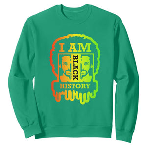 I Am Black History Sweatshirt Black Dope African American Mens TS02 Irish Green Printyourwear