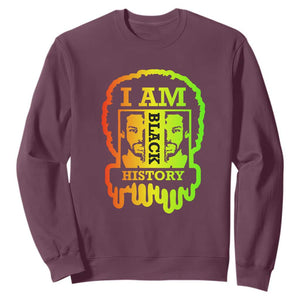 I Am Black History Sweatshirt Black Dope African American Mens TS02 Maroon Printyourwear