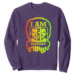 I Am Black History Sweatshirt Black Dope African American Mens TS02 Purple Printyourwear