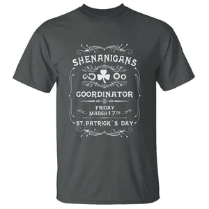 Funny St. Patricks Day T Shirt Shenanigans Coordinator TS02 Dark Heather Printyourwear