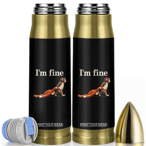 I’m Fine Funny Monkey Meme Bullet Tumbler Viral Punch Baby Monkey Relatable Cute Gift TS02 Black Print Your Wear