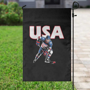 USA Ice Hockey Player Patriotic Graphic Garden Flag Red White and Blue American Sports Fan TS02 Print Your Wear