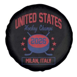 United States Hockey Champs 2026 Milan Italy Spare Tire Cover Patriotic USA Gold Medal Winter Games Fan TS02 Print Your Wear