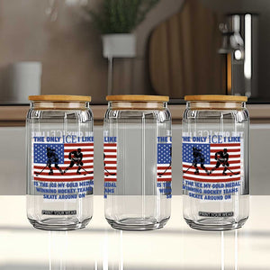 USA Gold Medal Hockey Patriotic American Flag Glass Can The Only Ice I Like Champions TS02 Print Your Wear