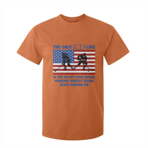 USA Gold Medal Hockey Patriotic American Flag T Shirt For Kid The Only Ice I Like Champions TS02 Orange Print Your Wear
