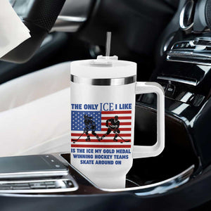 USA Gold Medal Hockey Patriotic American Flag Tumbler With Handle The Only Ice I Like Champions TS02 Print Your Wear