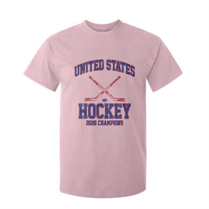 United States Hockey 2026 Champions T Shirt For Kid Patriotic USA Ice Hockey Victory Fan TS02 Light Pink Print Your Wear