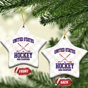 United States Hockey 2026 Champions Ceramic Ornament Patriotic USA Ice Hockey Victory Fan TS02 Print Your Wear