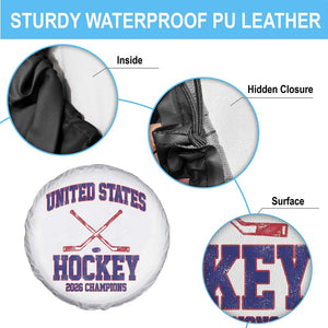 United States Hockey 2026 Champions Spare Tire Cover Patriotic USA Ice Hockey Victory Fan TS02 Print Your Wear
