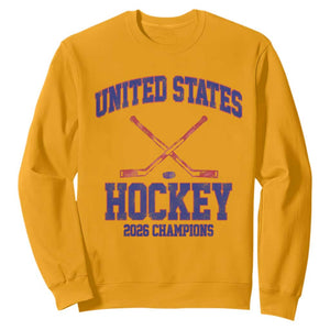 United States Hockey 2026 Champions Sweatshirt Patriotic USA Ice Hockey Victory Fan TS02 Gold Print Your Wear