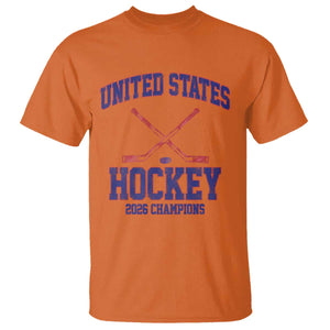 United States Hockey 2026 Champions T Shirt Patriotic USA Ice Hockey Victory Fan TS02 Orange Print Your Wear