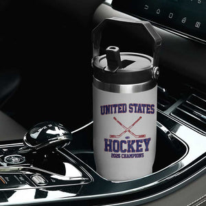 United States Hockey 2026 Champions Flip Straw Tumbler Patriotic USA Ice Hockey Victory Fan TS02 Print Your Wear