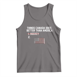 Things Canada Does Better Than America Hockey Joke Tank Top Funny USA Ice Hockey Rivalry Patriotic TS02 Deep Heather Print Your Wear