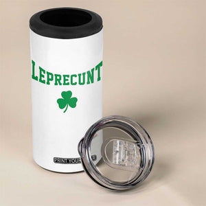 Leprecunt Bold Shamrock Graphic 4 in 1 Can Cooler Tumbler Funny Irish St Patricks Day Party Adult Humor TS02 Print Your Wear