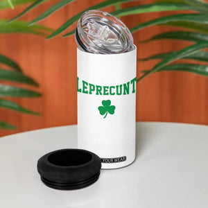 Leprecunt Bold Shamrock Graphic 4 in 1 Can Cooler Tumbler Funny Irish St Patricks Day Party Adult Humor TS02 Print Your Wear