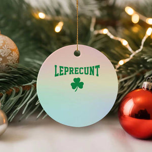 Leprecunt Bold Shamrock Graphic Ceramic Ornament Funny Irish St Patricks Day Party Adult Humor TS02 1pc Pastel Print Your Wear