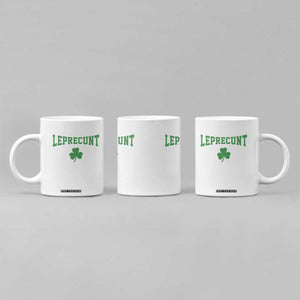 Leprecunt Bold Shamrock Graphic Coffee Mug Funny Irish St Patricks Day Party Adult Humor TS02 Print Your Wear